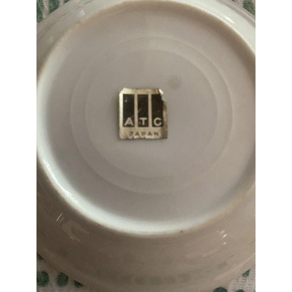 Vintage ATC JAPAN Demitasse Espresso Set 5 Cups & Saucers 1960s Good Condition